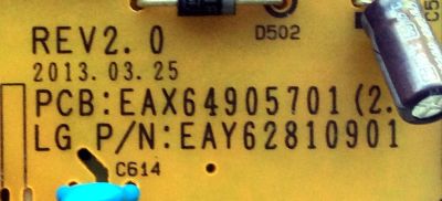 FUENTE DE PODER / LG EAY62810901 / 62810901 / EAX64905701 / MODELO 47LA6650-UA.BWMZLRJ / PANEL LC470EUH (PF)(P1)	 - Imagen 3