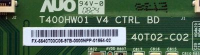 T-CON APEX / HAIER / 5540T03C06 / 55.40T03.C06 / T400HW01 / MODELOS LD4088 / HL40XP1 / PANEL T400HW02 V.2	 - Imagen 2
