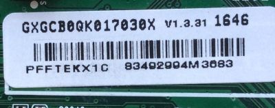 MAIN PARA TV VIZIO / NUMERO DE PARTE GXGCB0QK017 / 715G7689-M01-000-005K / 756TXGCB0QK0170 / XGCB0QK017 / GXGCB0QK0170 / GXGCB0QK017030X / PANEL TPT500U1-QVN03.U REV:S001C / MODELOS D50U-D1 LTCWTQGS / D50U-D1 LTMWTQES / D50U-D1 LTMWTQGS / D50U-D1 LTMWTQGT - Imagen 2
