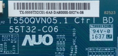 T-CON / HISENSE 55.55T32.C01 / 5555T32C01 / T550QVN05.1 / 55T32-C06 / MODELO 55H8C / PANEL HD550DU-B52	 - Imagen 2