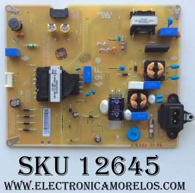 FUENTE DE PODER PARA TV LG / NUMERO DE PARTE EAY64491401 / EAX67189301 / 64491401 / LGP49DJ-17F1 / EAX67189301(1.5) / PANEL NC490DUE-AAFX1 / MODELOS 49LJ550M-UB / 49LJ5500-UA / 49LJ5500-UA.BUSYLOR / 49LK5700PUA / 49LK5700PUA.BUSWLOR