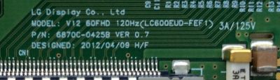 T-CON ORIGINAL PARA TV LG / NUMERO DE PARTE 6871L-3018E / 3018E / 6870C-0425B /SUSTITUTAS 6871L-3018A / 6871L-3018D /6871L-3018C / PANEL HC600DUD-SLFP1-11XX /HC600DUD-SLFP1-11WW / DISPLAY LC600DUK (SE)(E1) / MODELO 60LN5400-UA / 60LA7400-UA / 60LN549E-UA - Imagen 2