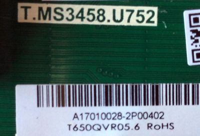MAIN / SCEPTRE A17010028 / 50020345800210 / T.MS3458.U752 / MODELO U65 A7TV58EA	 - Imagen 2