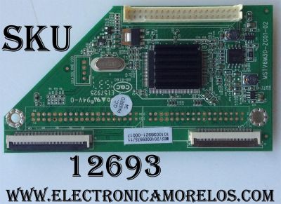 SUB T-CON / QUASAR 1010038921 / MSTV6M30-ZC01-02 / MODELO SQ6500	