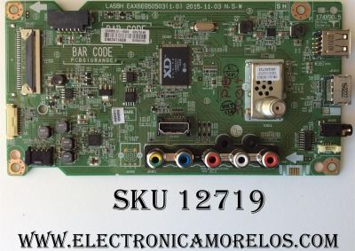 MAIN PARA TV LG / NUMERO DE PARTE EBR82560705 / EAX66950503 / 63575148 / 82560705 / EAX66950503(1.0) / PANEL NC490EUN-AACR1 / MODELO 49LF5400-UE / 49LF5400-UE.AUSWLJM