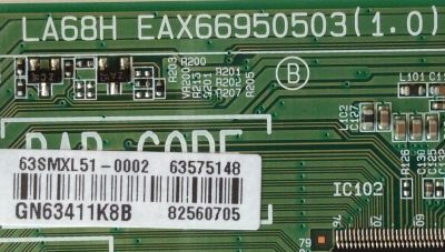 MAIN PARA TV LG / NUMERO DE PARTE EBR82560705 / EAX66950503 / 63575148 / 82560705 / EAX66950503(1.0) / PANEL NC490EUN-AACR1 / MODELO 49LF5400-UE / 49LF5400-UE.AUSWLJM - Imagen 2