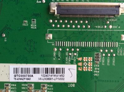 MAIN FUENTE (COMBO) PARA TV TCL / NUMERO DE PARTE T8-40NAZP-MA3 / 40-UX38M0-MAD2HG / UX38M0 / GTC000730A / V8-UX38001-LF1V032 / PANEL LVF400SS0T E23 / MODELO 40FS3750 TTAA - Imagen 2