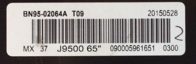 T-CON / SAMSUNG BN95-02064A / BN41-02297A / BN97-09254A / PANEL CY-YJ065FLLV1H / MODELOS UN65JS9500FXZA TS01 / UE65JS9500 / UN65KU650DFXZA FA01 / UA65JS9500 / UE65JS9500 / UN65JS9500 / UE65JS9505Q / UE65JS9502 / MAS MODELOS COMPATIBLES EN DESCRIPCION - Imagen 2