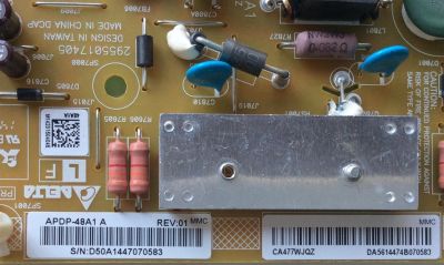 FUENTE DE STANBY / SHARP RDENCA477WJQZ / APDP-48A1 A / 2955017405 / MODELO LC-70UD27U / PANEL JE695R3HH1AM	 - Imagen 2