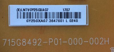 LED DRIVER / VIZIO LNTVGY25GXAG7 / 715G8492-P01-000-002H	/ 715G8492-P02-000-002H / MODELO E65-E1	 - Imagen 2