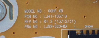 X-SUS / SAMSUNG BN96-30199A / 048A / LJ41-10371A / LJ92-02048A / MODELO PN60F5300BFXZA TS02	 - Imagen 2