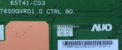 T-CON PARA TV SAMSUNG / NUMERO DE PARTE 5555T24C02 / BN96-34570A / 65T41-C03 / T650QVR01.0 CTRL BD / MODELO UN55KU6500FXZA FA01	 - Imagen 2