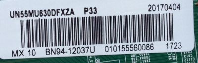 MAIN / SAMSUNG BN94-12037U / BN41-02568A / BN97-12961A / PANEL CY-GK055HGLV5H / MODELO UN55MU630DFXZA FA01 - Imagen 2