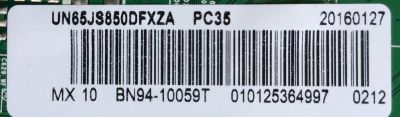 MAIN PARA TV SAMSUNG / NUMERO DE PARTE BN94-10059T / BN41-02356C / BN97-10261A / BN9410059T / PARTES SUSTITUTAS BN94-09119A / BN94-08891A / PANEL CY-QJ065FLLV2H / MODELO UN65JS850 / UN65JS850DFXZA TH01 - Imagen 2
