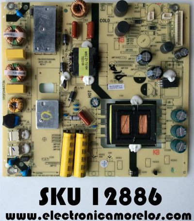 FUENTE DE PODER / JVC 1010035780 / 1010035780-02609 / 303C5502066 / 1POF248373A / TV5502-ZC02-01 / MODELO / LT-49EM75 