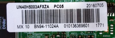 MAIN PARA TV SAMSUNG / NUMERO DE PARTE BN94-11024A / BN41-02263B / BN97-10691A / PARTES SUSTITUTAS BN94-07592A / BN94-07592N / BN94-10663A / BN94-07592P / BN94-11087A / PANEL CY-DH040BGNV1H / MODELOS UN40H5003 / UN40H5003AFXZC / UN40H5003AFXZA - Imagen 2