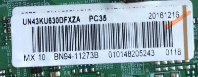 MAIN / SAMSUNG BN94-11273B / BN97-11557B / MODELO UN43KU630DFXZA BB04 / PANEL CY-GK043HGEV1H JW01 - Imagen 2