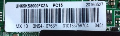 MAIN PARA TV SAMSUNG / NUMERO DE PARTE BN94-10763Y / BN41-02504A / BN97-10625W / BN9410763Y / PANEL CY-QK065FLAV2H / MODELOS UN65KS800D / UN65KS8000 / UN65KS800DFXZA AA02 / UN65KS8000FXZA AA02 - Imagen 2