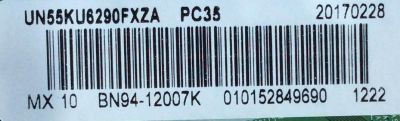 MAIN / SAMSUNG BN94-12007K / BN41-02528A / BN97-12999C / PANEL CY-GK055HGLV9H / MODELO UN55KU6290FXZA FK07 - Imagen 2
