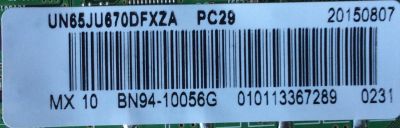 MAIN PARA TV SAMSUNG / NUMERO DE PARTE BN94-10056G / BN97-10062C / BN41-02344D / BN9410056G / PARTES SUSTITUTAS BN94-08221P / BN94-08708A / MODELO UN65JU670 / UN65JU670DFXZA TD01 - Imagen 2