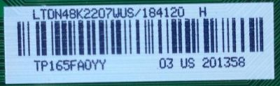 MAIN / HISENSE 184120 / RSAG7.820.6400/ROH / 201358 / LTDN48K2207WUS / MODELO 48H4C/ PANEL HD480DF-E32(010)\S4\GM\ROH - Imagen 3