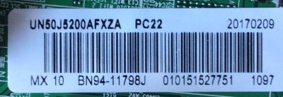 MAIN PARA TV SAMSUNG / NUMERO DE PARTE BN94-11798J / BN41-02307B / BN97-12660L / BN9411798J / PANEL'S CY-JJ050BGNV2H / CY-JJ050BGNV1H / MODELOS UN50J5200 / UN50J5200AFXZA JD03 / UN50J5200AFXZA ID01 - Imagen 2