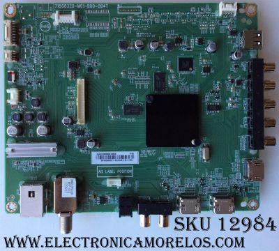 MAIN / VIZIO XHCB02K001 / (X)XHCB02K001050X / 715G8320-M01-B00-004T / MODELO D50F-E1 LTMWVTET / TPT500J1-HVN07.U REV:S500Y