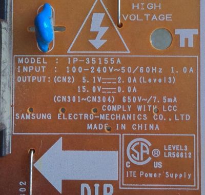 FUENTE DE PODER / SAMSUNG IP-35155A / GS2-V-0-1 - Imagen 2