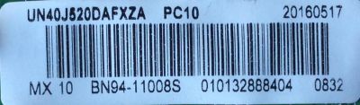 MAIN / SAMSUNG BN94-11008S / BN41-02307B / BN97-10756A / PANEL CY-JJ040BGNV4H / MODELO UN40J520DAFXZA DA03 - Imagen 2