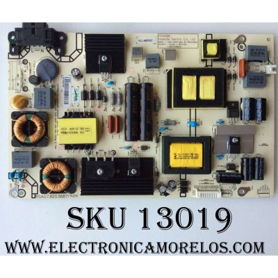 FUENTE DE PODER PARA TV HISENSE / NUMERO DE PARTE 176467 / HLL-4855WC / RSAG7.820.5687/ROH / CQC13134095636 / E166702 / PANEL HD480DF-B37 / HD480DF-B31(020)\S3.B2\GM\ROH / MODELO 48H5