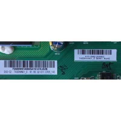 MAIN / FUENTE (COMBO) / VIZIO A15115992 / TP.MT5580.PB75 / MODELO E43-C2 LWZJSEAR / PANEL  T430HVN01_0 - Imagen 2