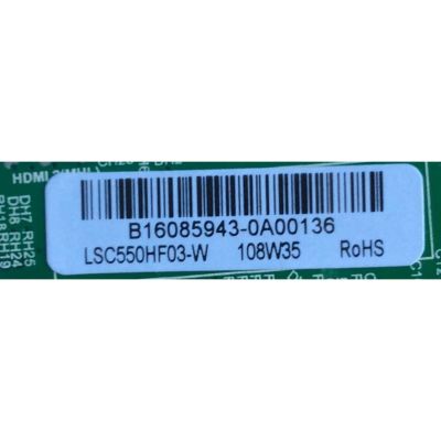 MAIN / AVERA B16085943 / TP.MS3393.PC821 / MODELO 55AER10 / PANEL  LSC550HF03-W - Imagen 2
