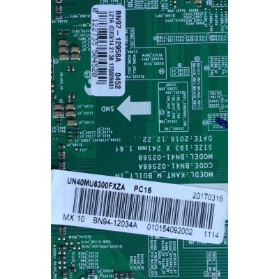 MAIN PARA TV SAMSUNG / NUMERO DE PARTE BN94-12034A / BN41-02568A / BN97-12958A / BN9412034A / PANEL CY-GK040HGLV3H / MODELO UN40MU6300 / UN40MU6300FXZA FA01 - Imagen 4