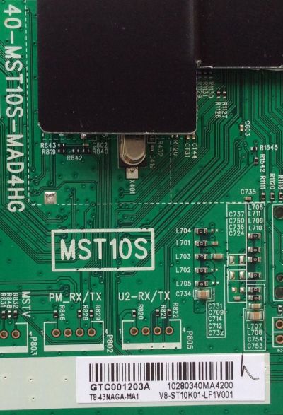 MAIN PARA TV TCL / NUMERO DE PARTE T8-43NAGA-MA1 / 40-MST10S-MAD4HG / MST10S / V8-ST10K01-LF1 / PANEL LVU550CS0T E12 / DISPLAY ST5461D03-3 VER.2.1 / MODELOS 49S403 / 43S405 / 55S401 / 55S403 / 55S405 / 65S405 / 65S405TDAA / MAS MODELOS EN DESCRIPCIÓN - Imagen 2