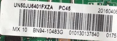 MAIN PARA TV SAMSUNG / NUMERO DE PARTE BN94-10483G / BN41-02344D / BN97-10844A / BN97-10803A / BN9410483G / PANEL CY-GJ050HGNV4H / MODELOS UN50JU6401 / UN50JU6401FXZA AD01 / UN50JU6401FXZA DA01 - Imagen 2