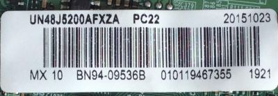 MAIN PARA TV SAMSUNG / NUMERO DE PARTE BN94-09536B / BN41-02307B / BN97-10371A / BN9409536B / PARTE SUSTITUTA BN94-11797S / PANEL CY-JJ048BGEV1H / MODELO UN48J5200 / UN48J5200AFXZA ED02 - Imagen 2
