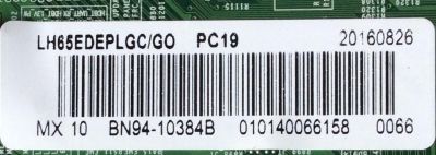 MAIN / SAMSUNG BN94-10384B / BN97-10416A / BN41-02456A / MODELO LH65EDEPLGC/GO MS01 / PANEL CY-GJ065CSAVYH HW35 - Imagen 2