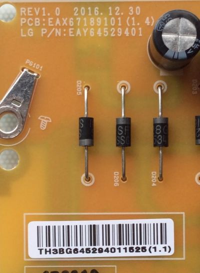 FUENTE DE PODER PARA TV LG / NUMERO DE PARTE EAY64529401 / EAX67189101 / 64529401 / LGP55DJ-17U1 / PANEL NC550DGG-AAFX3 / MODELOS 55UJ6300-UA / 55UJ6300-UA.BUSYLOR / 55UJ6300-UA.AUSYLOR / 55UJ6300-UA.BUS2LOR / 55UJ6300-UA.BUSTLJR / 55UJ6300-UA.BUSTLOR - Imagen 2