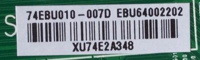MAIN PARA TV LG 4K UHD HDR SMART TV / NUMERO DE PARTE EBU64002202 / EAX67146203 / EAX67146203(1.1) / PANEL`S NC430DGG-AAFX3 / LC430DGJ (SK)(A4) / MODELO 43UJ6300-UA.BUSYLJM - Imagen 2
