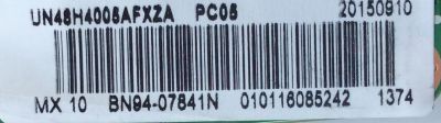 MAIN PARA TV SAMSUNG / NUMERO DE PARTE BN94-07841N / BN44-02215A / BN97-08747B / BN9407841N / PANEL CY-HH048AGLV2H / MODELO UN48H4005 / UN48H4005AFXZA US02 - Imagen 2