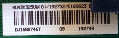 MAIN PARA TV SHARP / NUMERO DE PARTE 192752 / 192749 / RSAG7.820.6591/ROH / HU43K325UWK / 192752/E160623 / PANEL HD426DU-B51(010)\S0\XP\GM\ROH / MODELO LC-43N6100U - Imagen 2