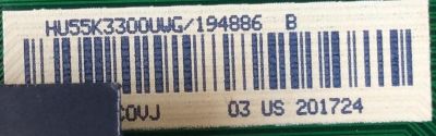 MAIN / HISENSE 194886 / RSAG7.820.6591/ROH / 201724/56604EG0322 / HU55K3300UWG / MODELO 55H8C / PANEL HD550DU-B52	 - Imagen 2