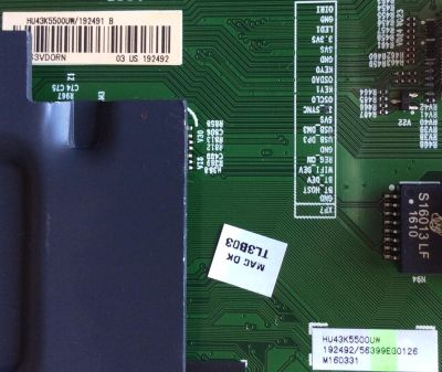 MAIN / SHARP 192491 / RSAG7.820.6591.ROH / HU43K5500UW / 192492 / MODELO LC-43N7000U	 - Imagen 2