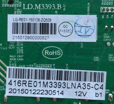MAIN / RCA 416RE01M3393LNA35-C4 / LD.M3393.B / LG-RE01-150128-ZQ509 / PANEL V420DK1-QS1 / MODELO LED42C45RQ - Imagen 3