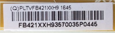 FUENTE DE PODER / VIZIO PLTVFB421XXH9 / (Q)PLTVFB421XXH9 / 715G7735-P01-000-002S / MODELO D32HN-E1 LTTEVMAS	 - Imagen 2