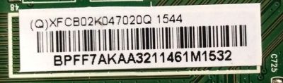 MAIN / VIZIO 756TXFCB02K047 / XFCB02K047020Q / 715G7582-M01-001-004K / 006LP0279166A / MODELO E24-C1 LTT6TGBR / PANEL TPM236WFI-HJJP02.N REV:BC4A A - Imagen 2
