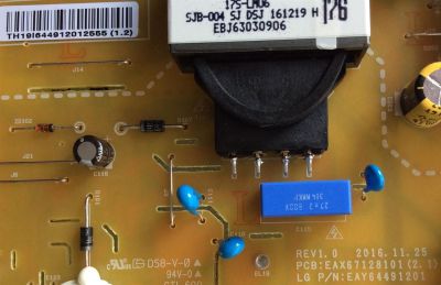 FUENTE DE PODER / LG 64491201 / EAY64491201/ EAX67128101 / MODELOS 49UJ6500-UB.BUSTLJR / 49UJ670V  / 49UJ6500-UB.BWM4LJR  PANEL HC490DGG-ABSR1-214X	 - Imagen 2