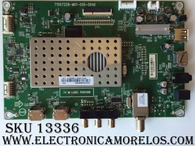 MAIN / VIZIO XECB0QK0020 / XECB0QK002020K / 715G7228-M01-000-004K	/ PANEL TPT550J1-HVN06.U  REV.S510A / MODELO NS-55DR420NA16 