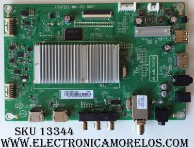 MAIN / SHARP 756TXGCC0QK0040 / 715G7228-M01-001-004Y / XGCC0QK004 / XGCC0QK004040X / (X)XGCC0QK004030X / PANEL TPT500J1-HVN07.U REV:S500C / DISPLAY T500HVN07.5 / MODELO LC-50LB481U