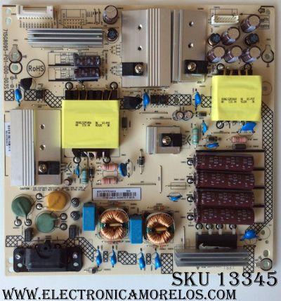 FUENTE DE PODER PARA TV SHARP / NUMERO DE PARTE PLTVFY751AAU4 / 715G8095-P01-000-003S / FY751AAU4 / PANEL TPT500J1-HVN07.U REV:S500C / MODELO LC-50LB481U